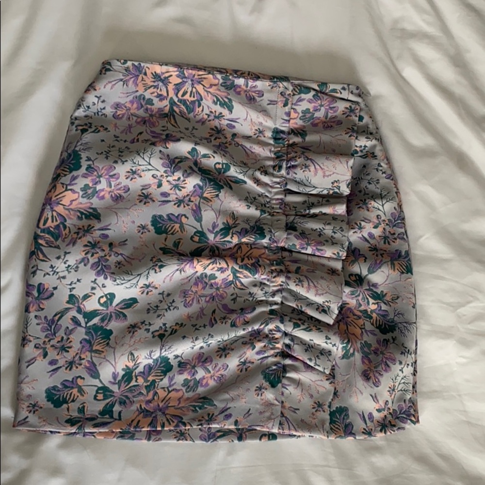 Zara Floral Ruffle Skirt